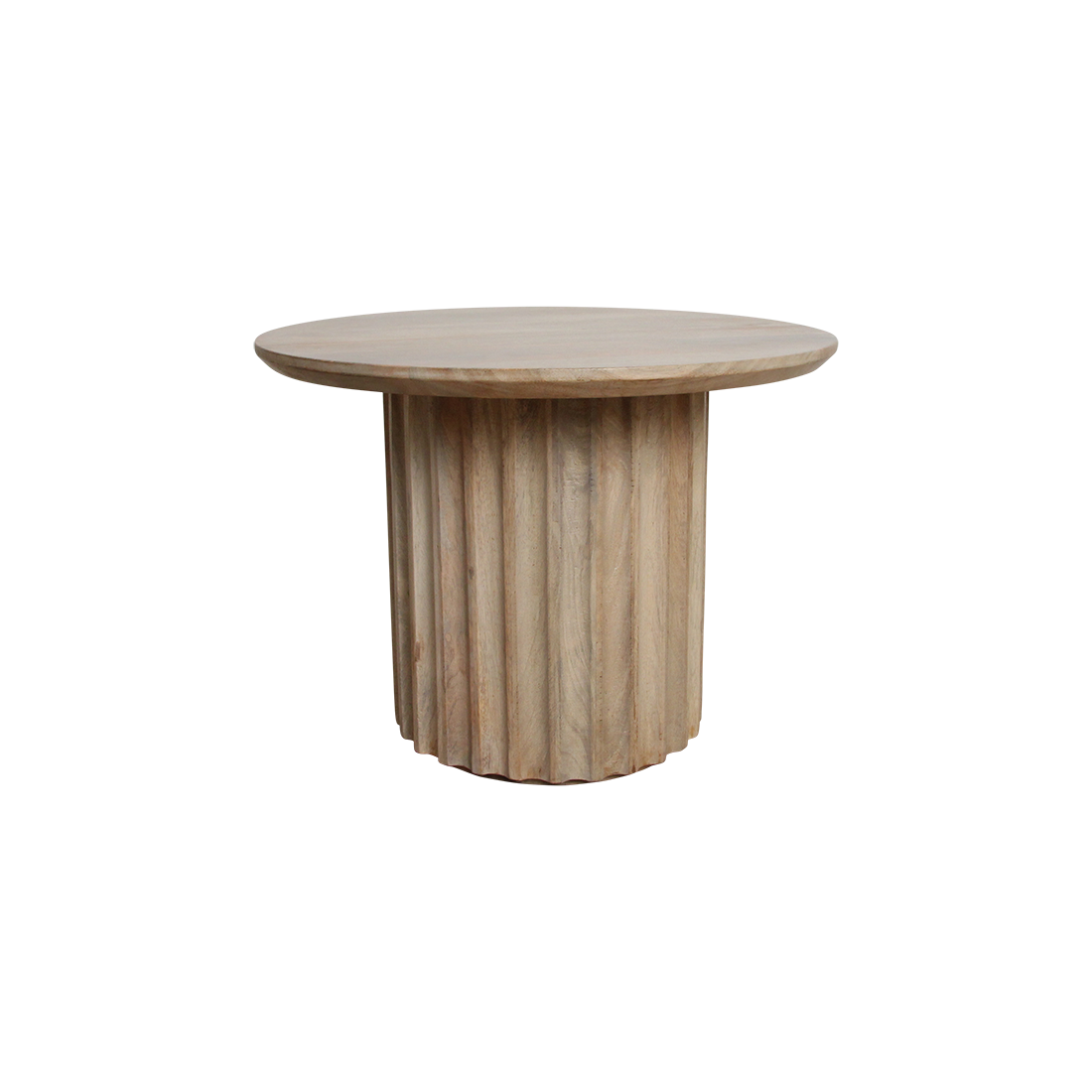 Side table Reversed Fluted Natural 55cm Raw Materials