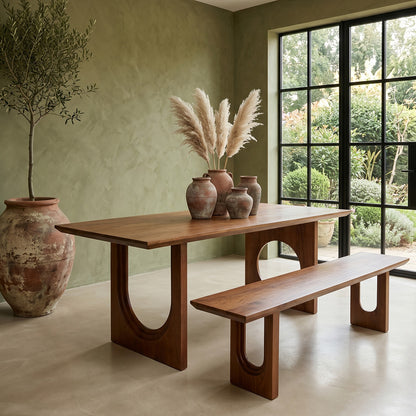 Dining Table Bullnose Chamfered Mix Mango Wood 180cm Raw Materials