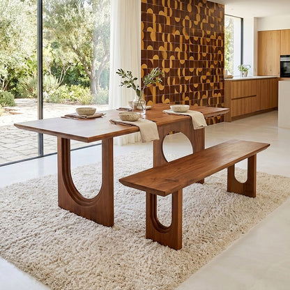Dining Table Bullnose Chamfered Mix Mango Wood 180cm Raw Materials