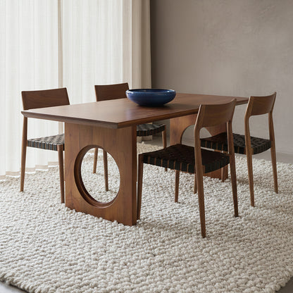 Dining Table Bullnose Chamfered Loop Mango Wood 200cm Raw Materials