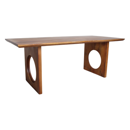 Dining Table Bullnose Chamfered Loop Mango Wood 240cm Raw Materials