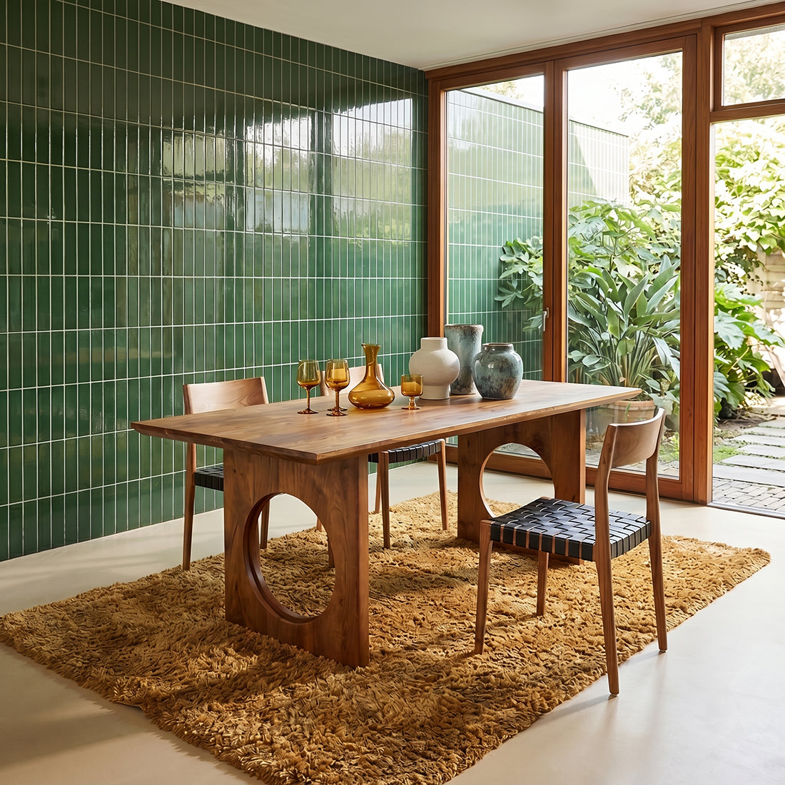 Dining Table Bullnose Chamfered Loop Mango Wood 240cm Raw Materials