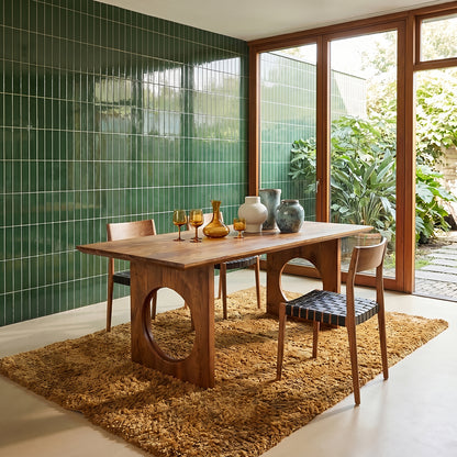 Dining Table Bullnose Chamfered Loop Mango Wood 240cm Raw Materials