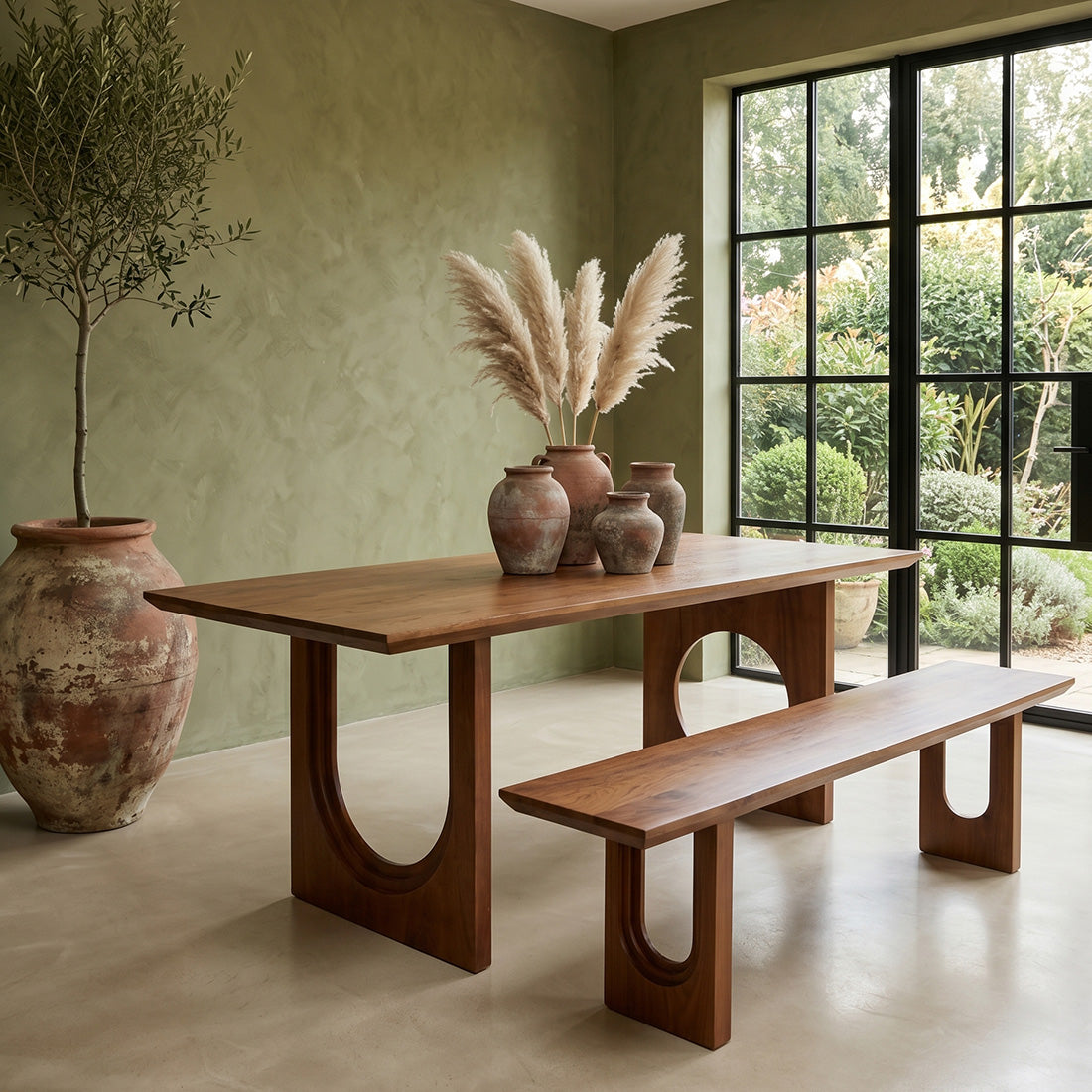 Dining Table Bullnose Chamfered Mix Mango Wood 240cm Raw Materials