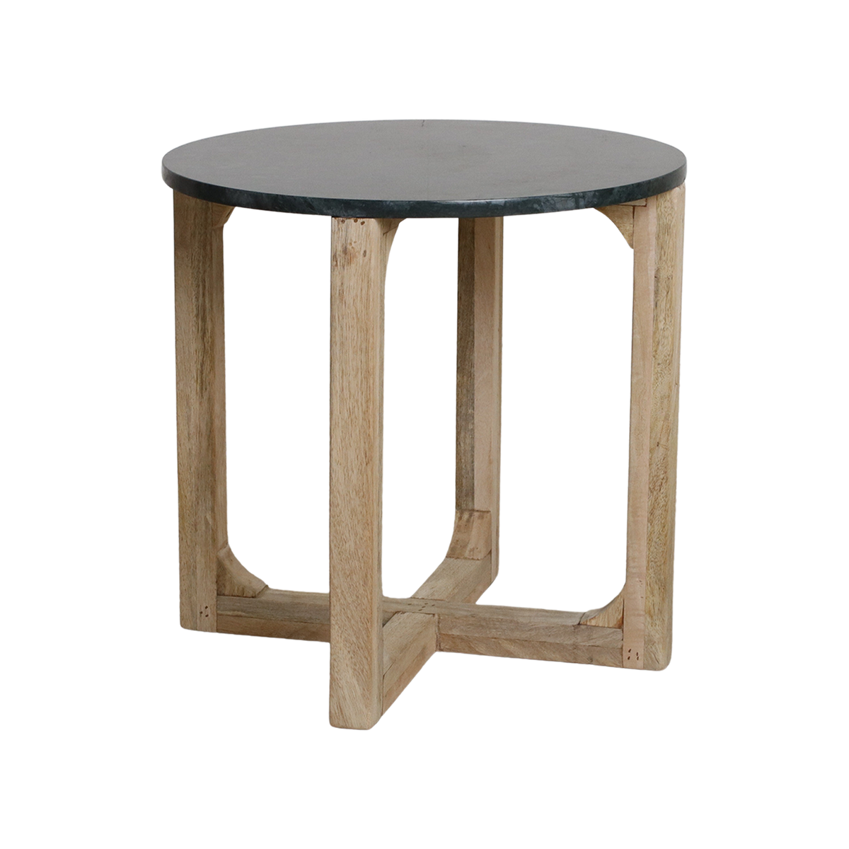 Side Table Green Round Marble Raw Materials