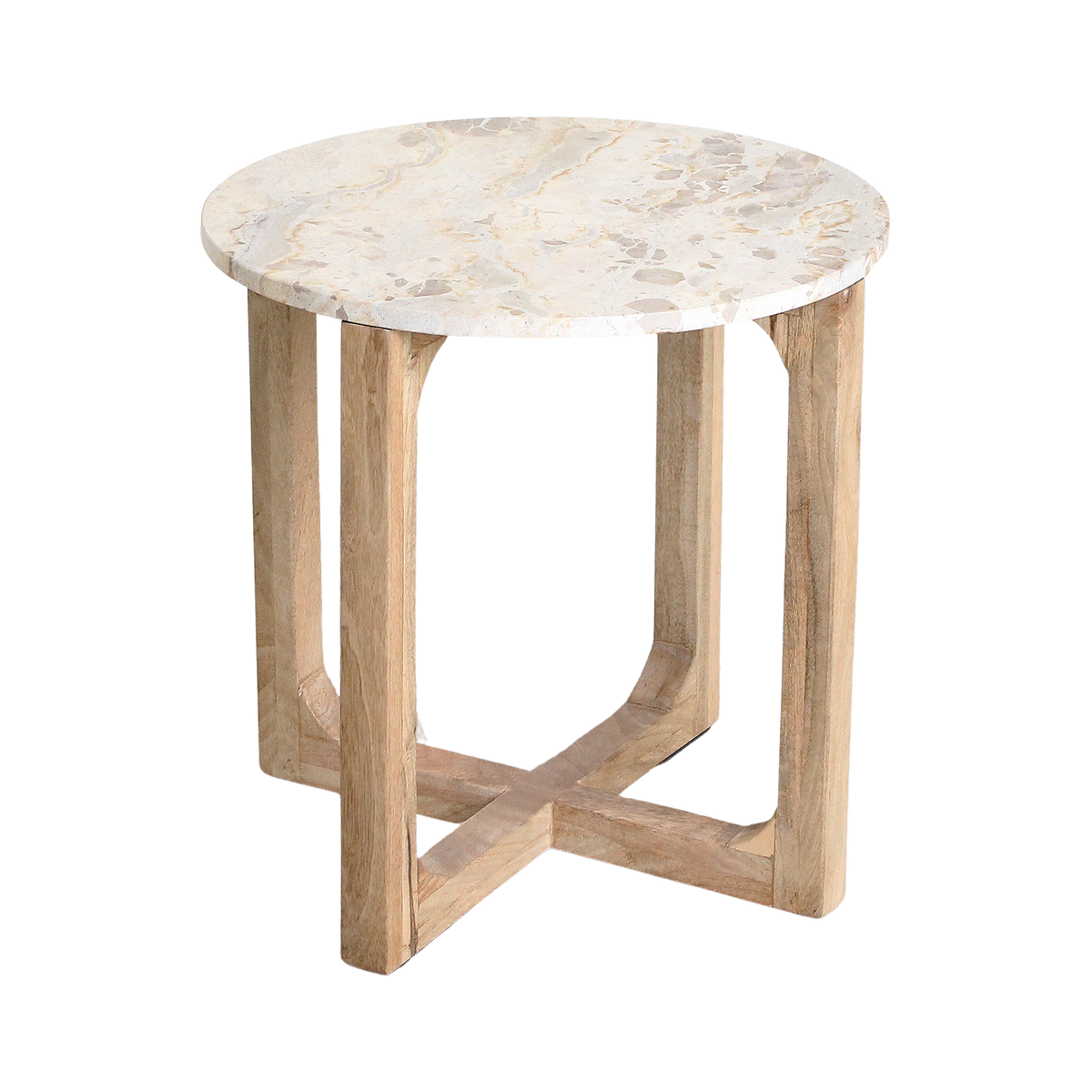 Marble side table Cream - 50x50x50 cm Raw Materials