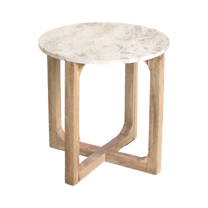 Marble side table Cream - 50x50x50 cm Raw Materials