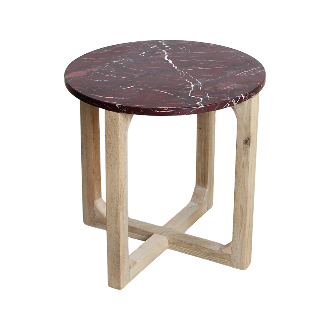 Marble side table round ‘Cherry’ Raw Materials
