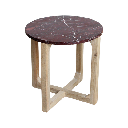 Marble side table round ‘Cherry’ Raw Materials