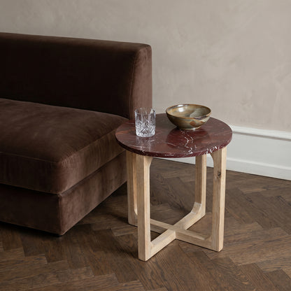 Marble side table round ‘Cherry’ Raw Materials