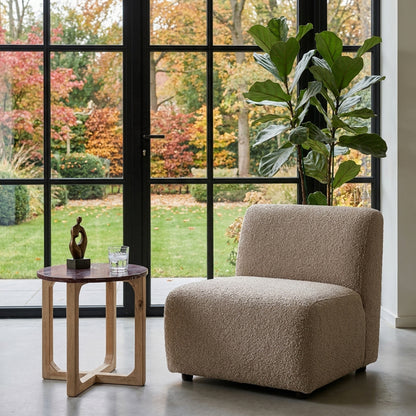 Marble side table round ‘Cherry’ Raw Materials