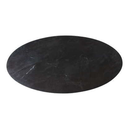 Oval Black Marble Coffee Table Raw Materials
