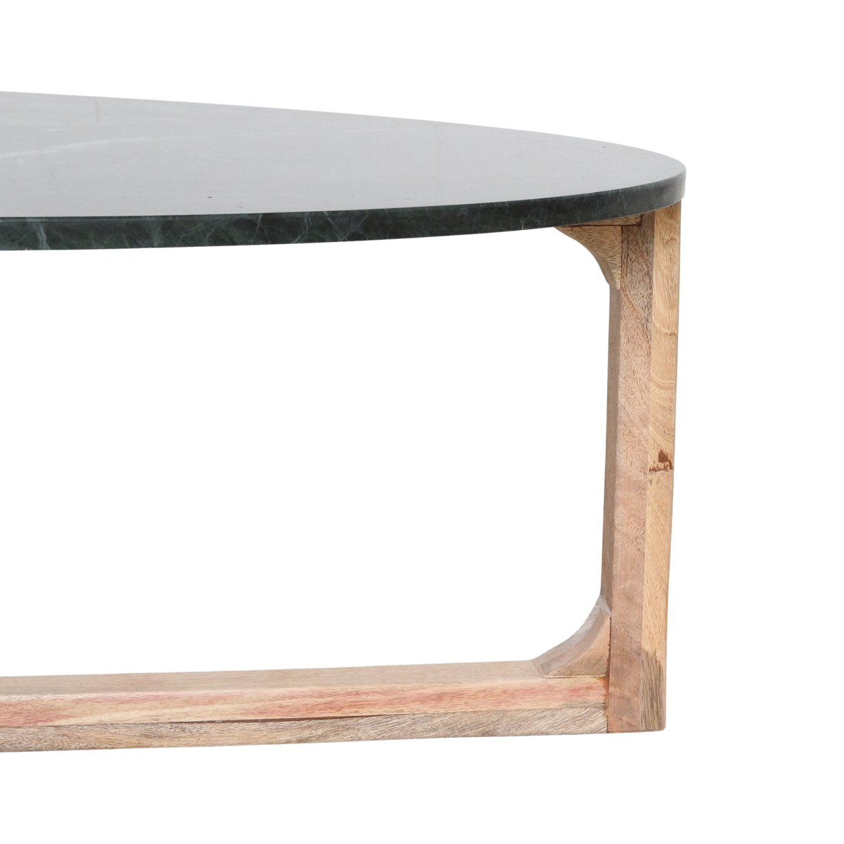 Coffee Table Marble Oval Green Raw Materials