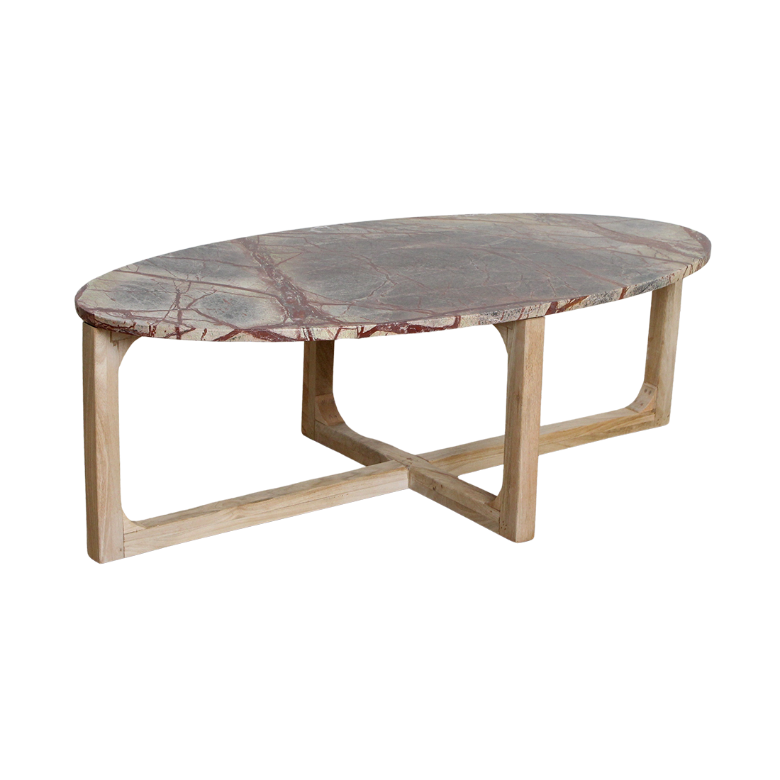 Oval Marble Coffee Table Bizar Raw Materials
