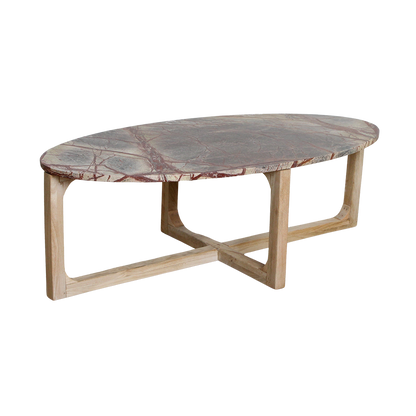 Oval Marble Coffee Table Bizar Raw Materials