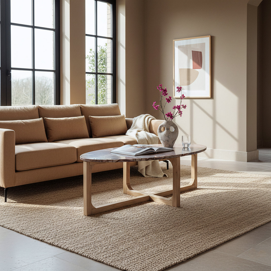 Oval Marble Coffee Table Bizar Raw Materials