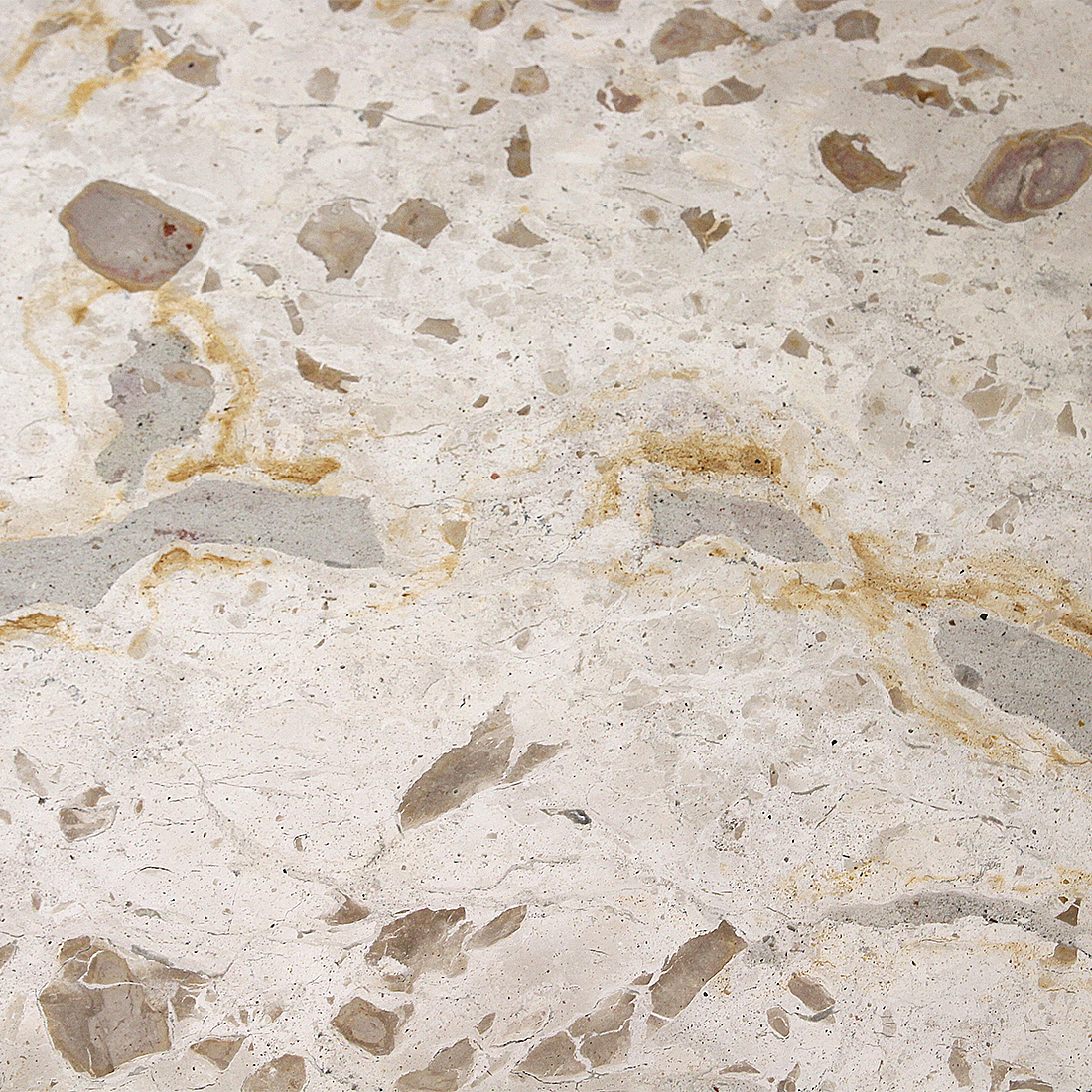 Oval Marble Coffee Table Cream Raw Materials