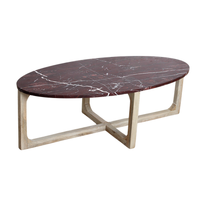 Oval Marble Coffee Table ‘Cherry’ Raw Materials
