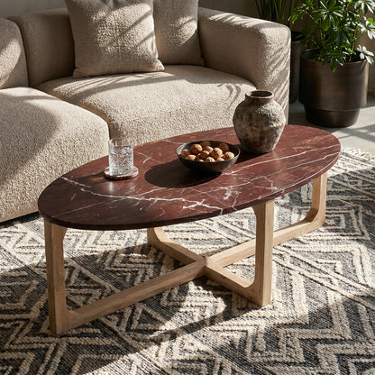 Oval Marble Coffee Table ‘Cherry’ Raw Materials