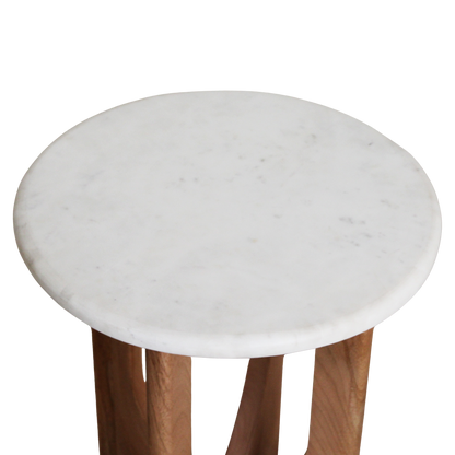 Side table Kuching White Marble Raw Materials