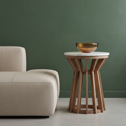 Side table Sarawak Marble White Raw Materials