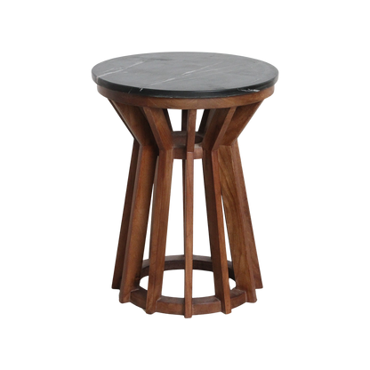 Side table Sabah Black Marble Ø40x50cm Raw Materials