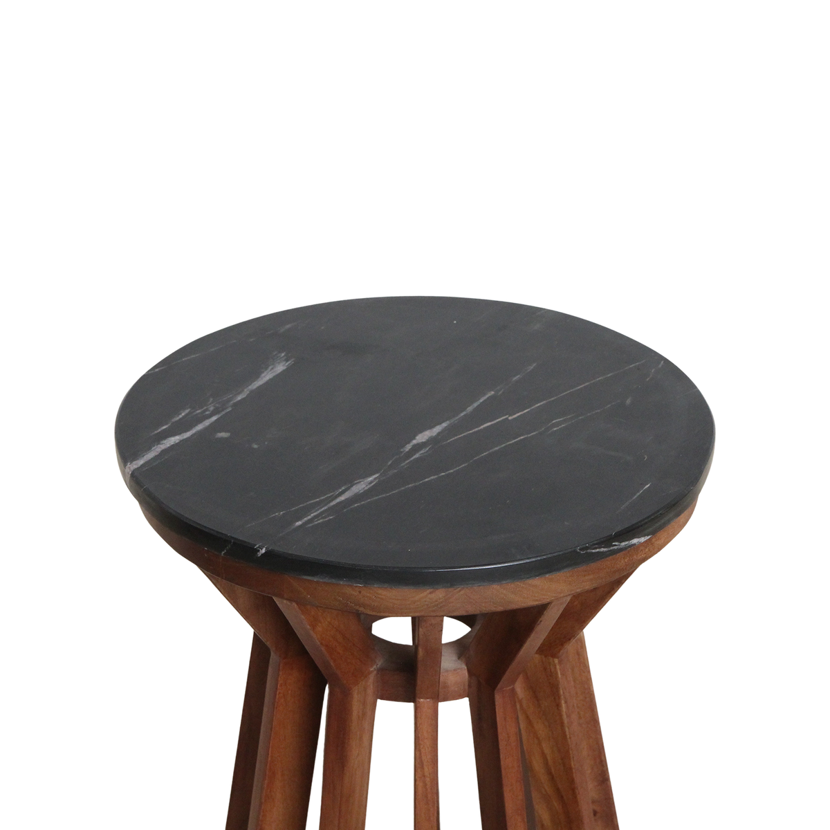 Side table Sabah Black Marble Ø40x50cm Raw Materials