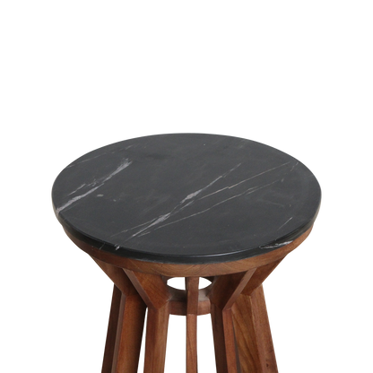 Side table Sabah Black Marble Ø40x50cm Raw Materials