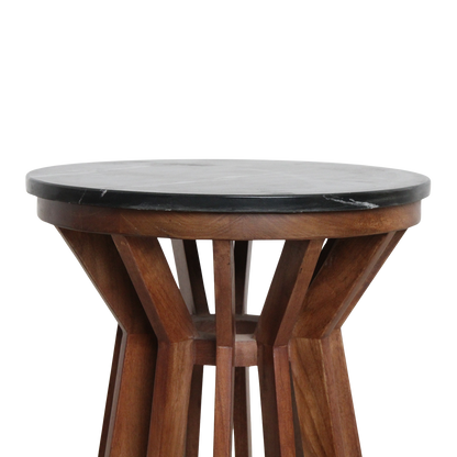 Side table Sabah Black Marble Ø40x50cm Raw Materials