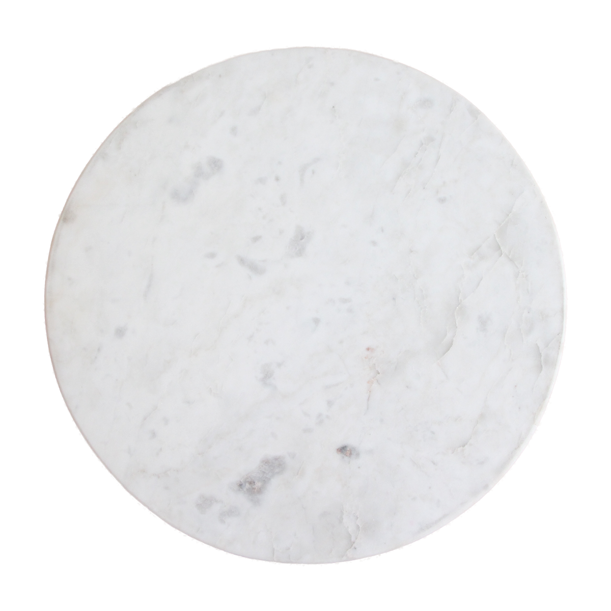Round Side Table Malakka White Marble Raw Materials