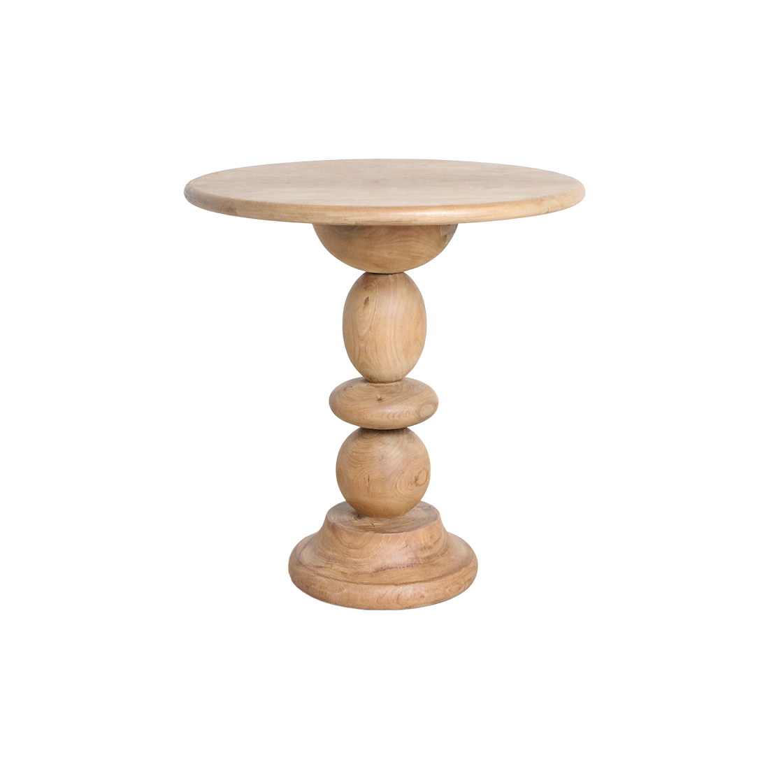 Outdoor Bistro Table Tao Teak Wood Ø69cm Raw Materials
