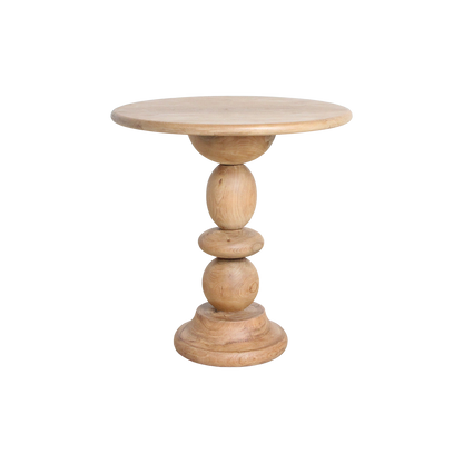 Outdoor Bistro Table Tao Teak Wood Ø69cm Raw Materials