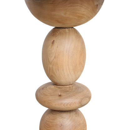Outdoor Bistro Table Tao Teak Wood Ø69cm Raw Materials