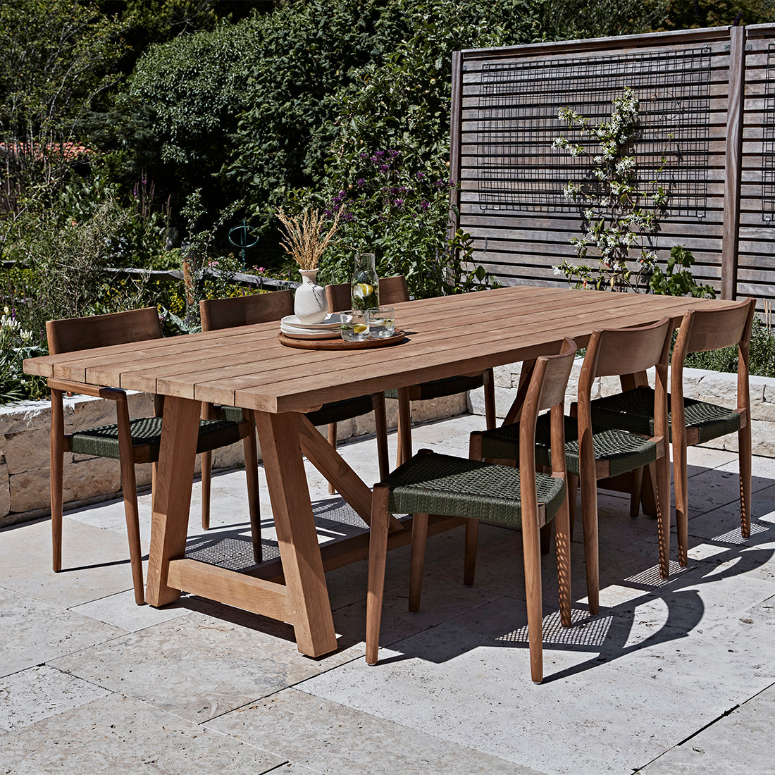 Garden Table Soleado 240cm FSC Recycled Teak Wood Raw Materials