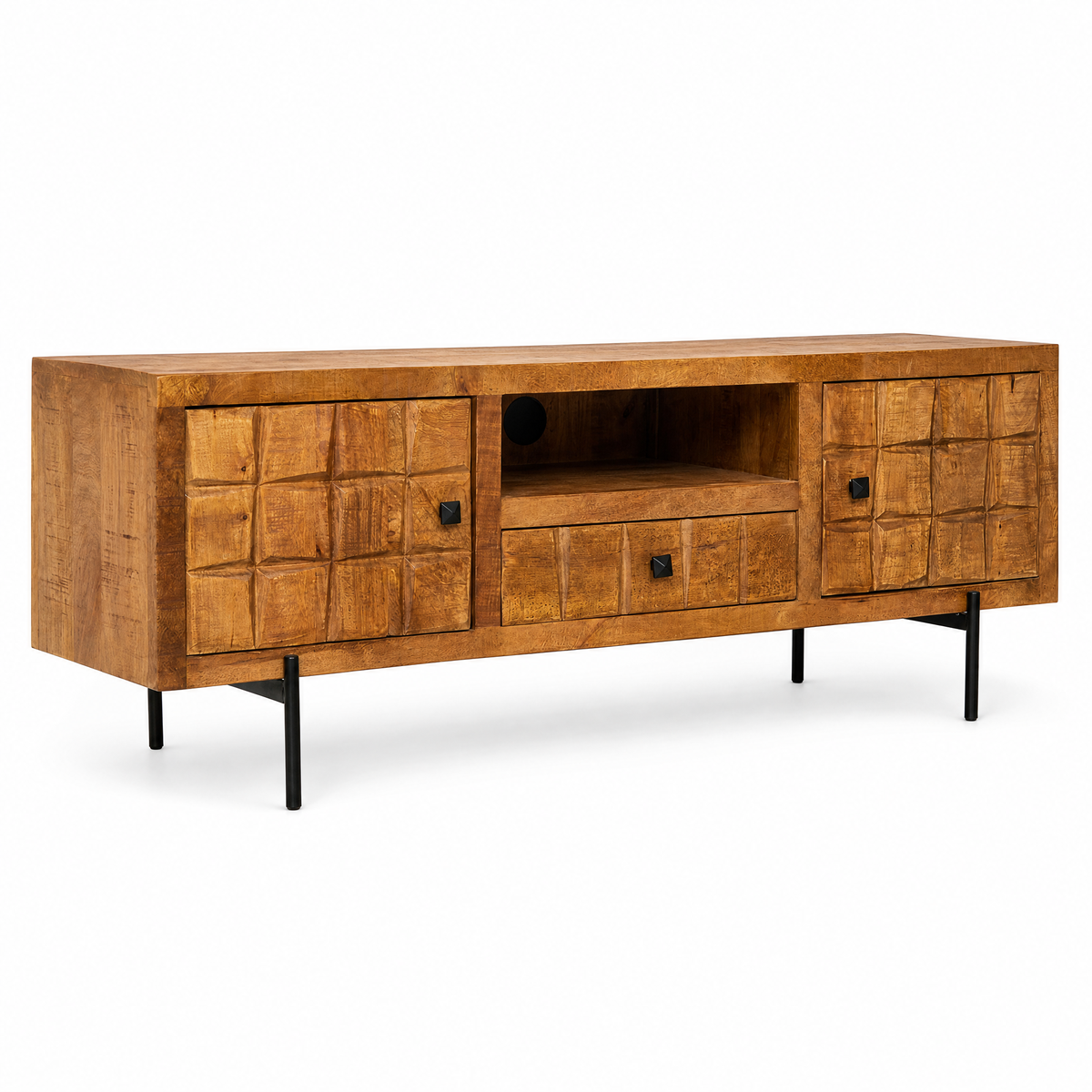 TV Stand Brandy Mango Wood 150cm Starfurn