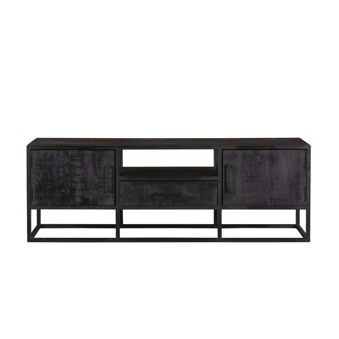 TV Stand Denver Mango Wood Black 145cm Starfurn