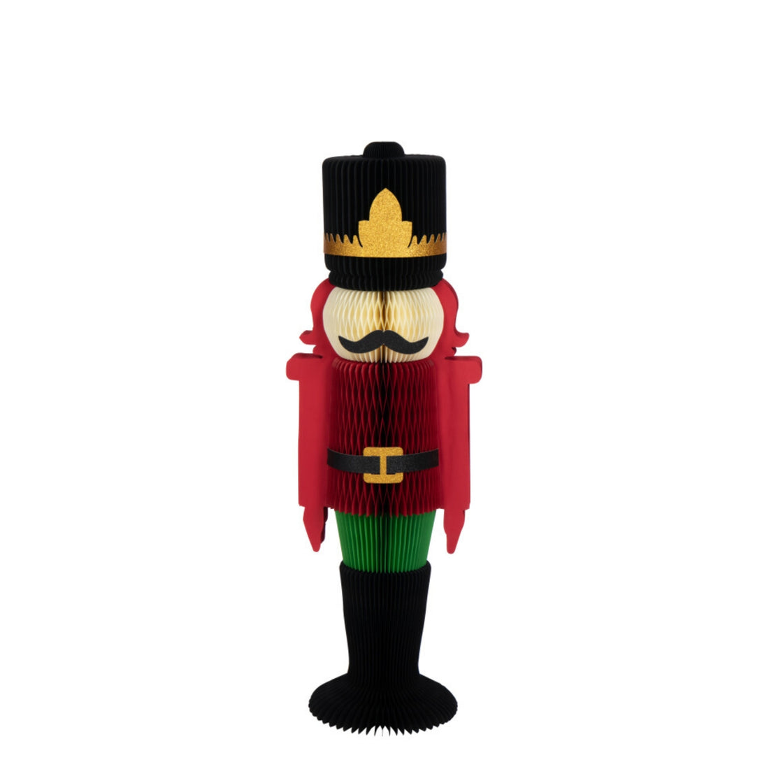 Collapsible Nutcracker Christmas Red/Dark Green H100cm J-Line
