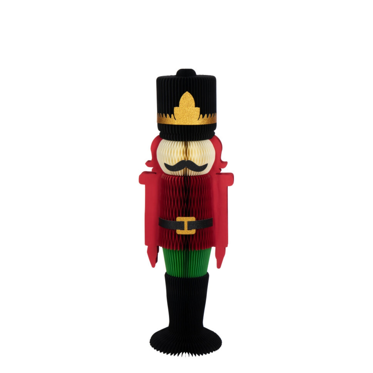 Collapsible Nutcracker Christmas Red/Dark Green H100cm J-Line