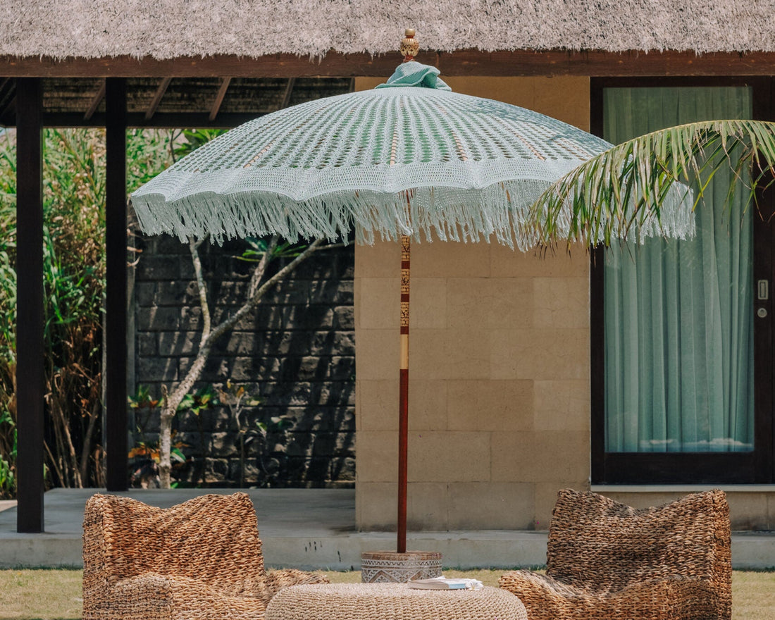 Bali Parasol Macramé Green Ø250cm Todo Bien