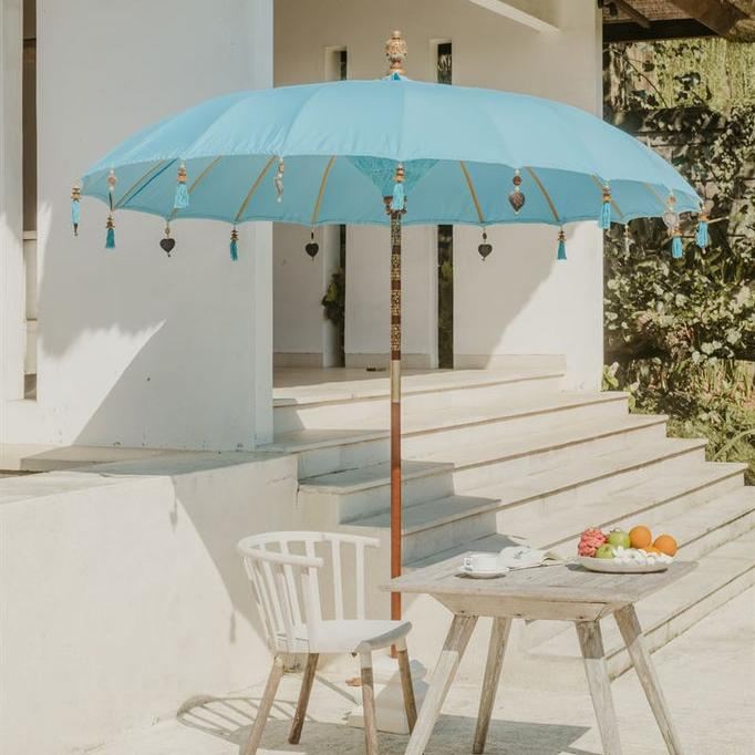 Bali Parasol - Zeeblauw - 250cm - Parasol - Todo Bien - livinglovely.nl