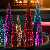 Ballen Kerstboom Resine Mix Large set van 4 - Kerstdecoratie - J-Line - livinglovely.nl