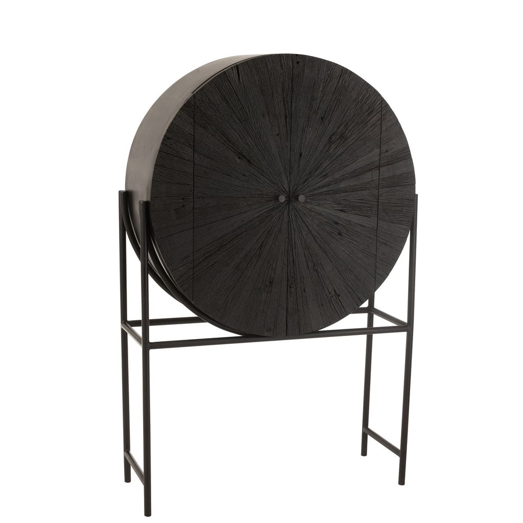 Shanil Cabinet Recycled Wood Black J-Line
