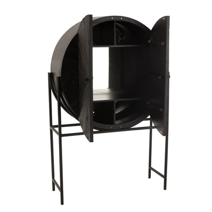 Shanil Cabinet Recycled Wood Black J-Line
