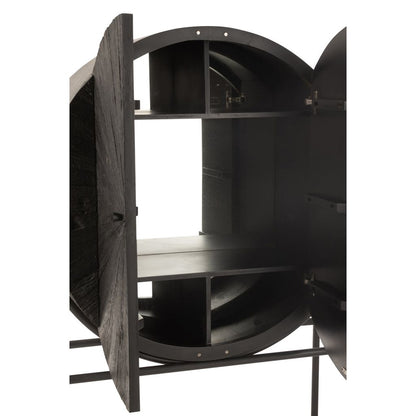 Shanil Cabinet Recycled Wood Black J-Line