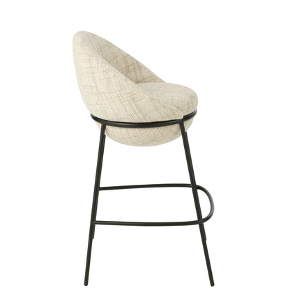 Bar Stool Iron Beige/Black - J-Line