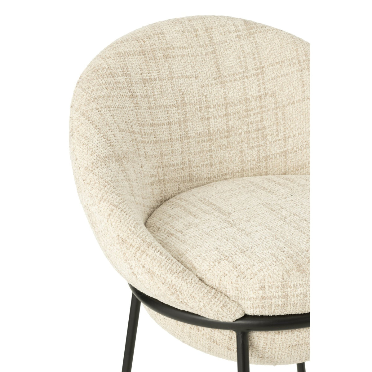 Bar Stool Iron Beige/Black - J-Line