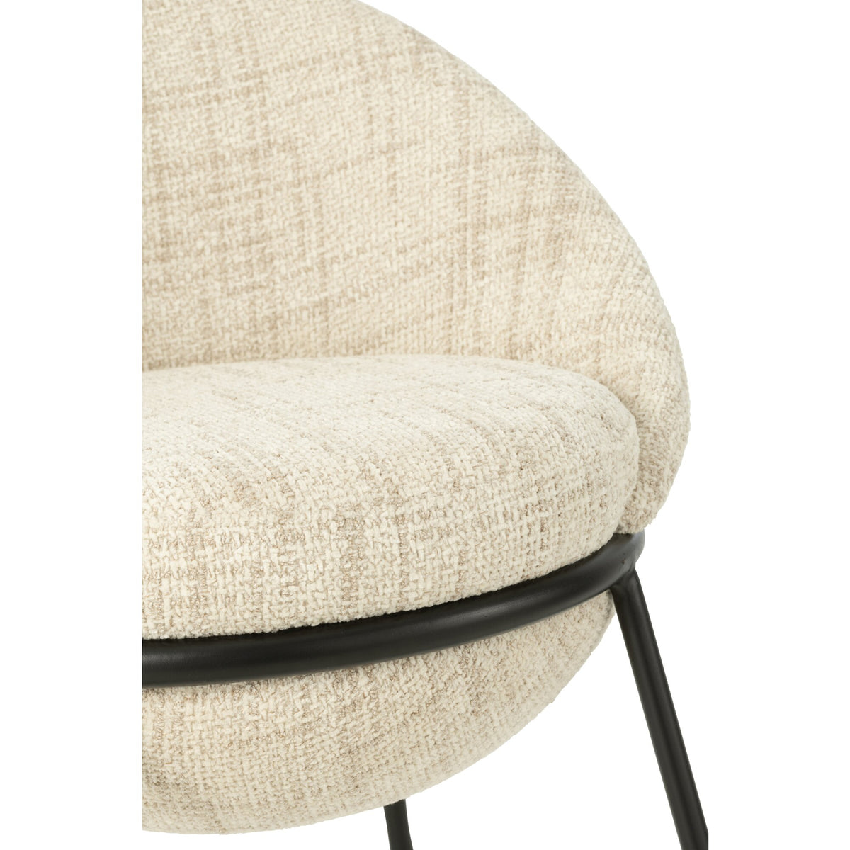 Bar Stool Iron Beige/Black - J-Line