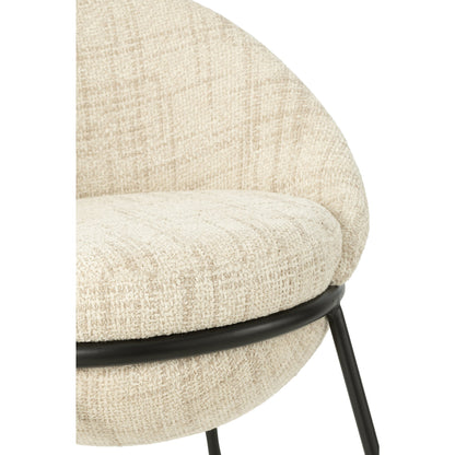 Bar Stool Iron Beige/Black - J-Line