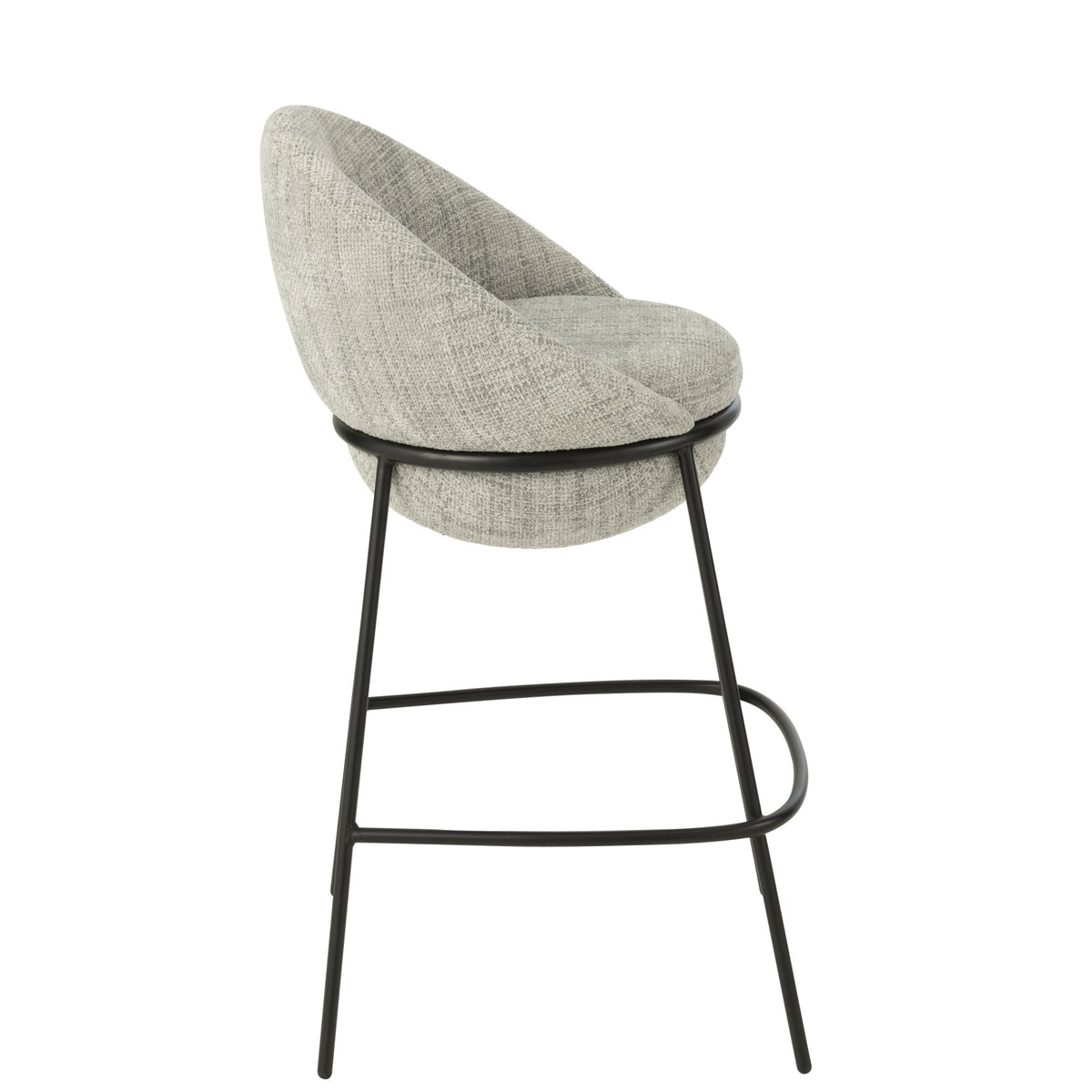Bar Stool Iron Grey/Black - J-Line