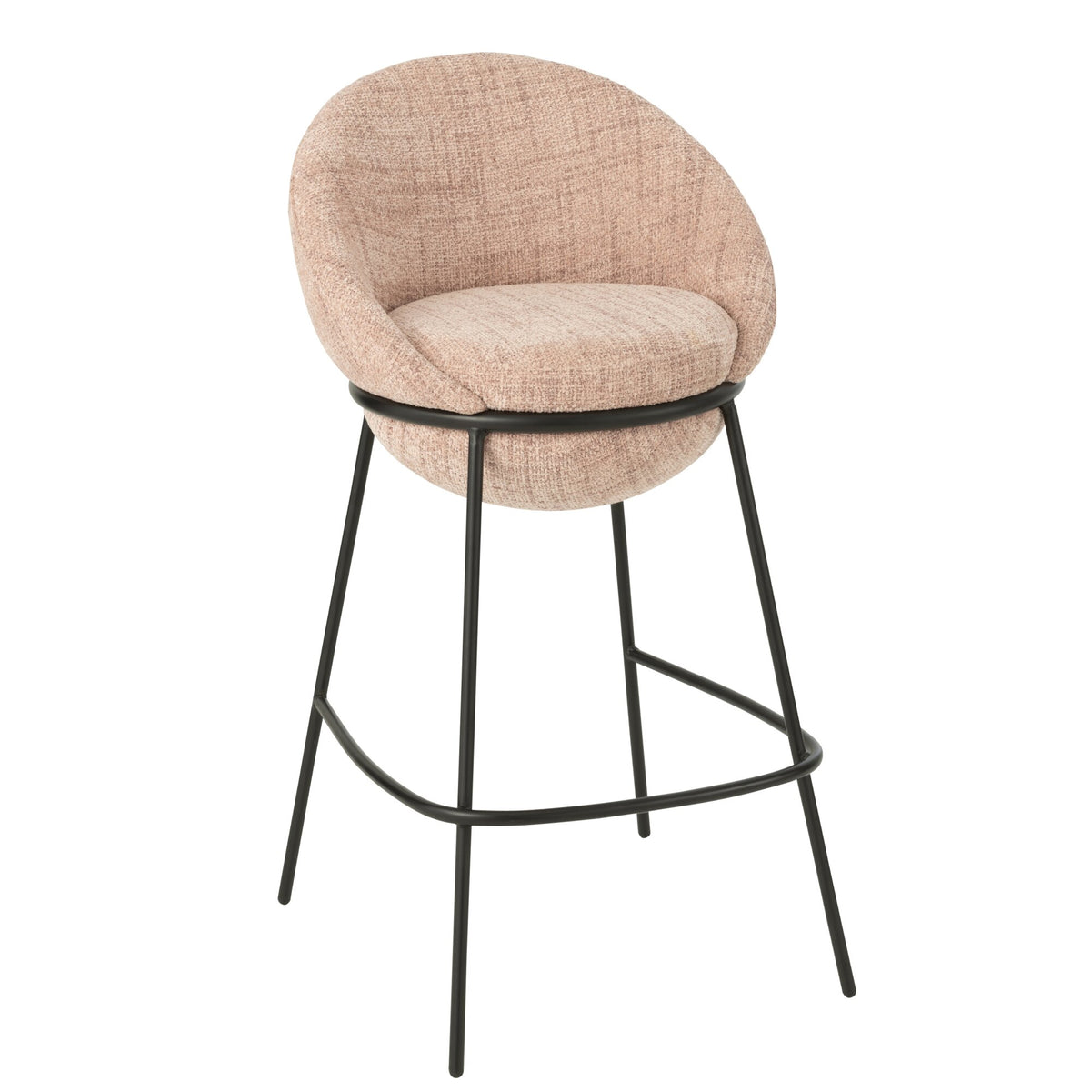 Bar Stool Iron Light Pink/Black - J-Line